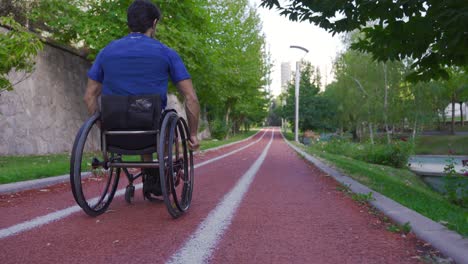 Wheelchair-basketball-player-doing-sports.